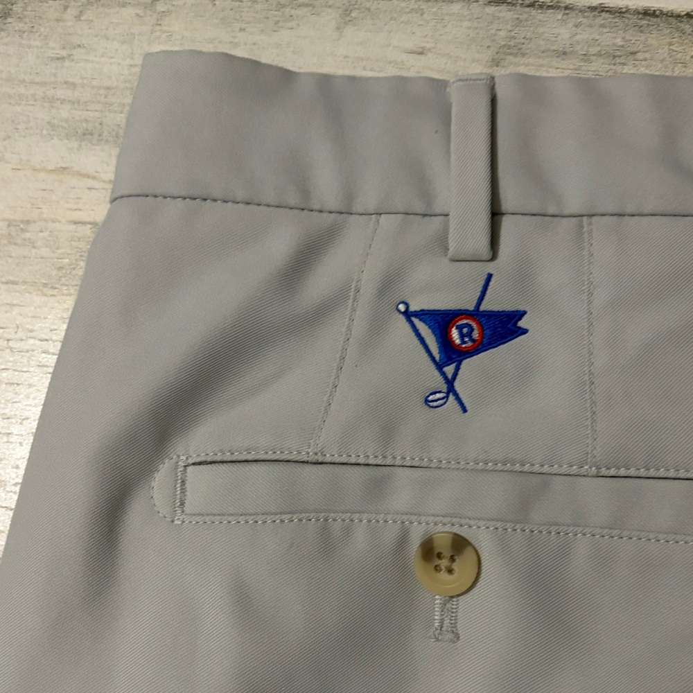 Peter Millar Light Gray Flat Front Shorts Ocean Reef Club - Picture 3 of 9